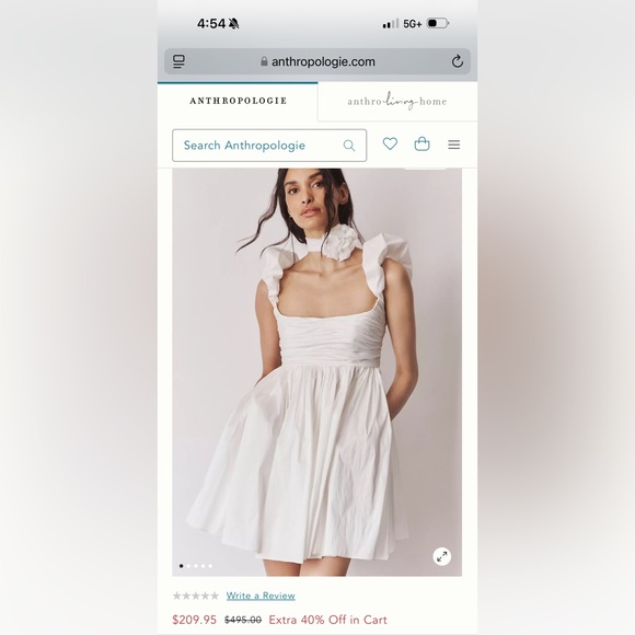 Watters Pavlova Square-Neck Taffeta Mini Dress - Picture 4 of 4